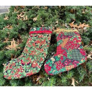 Vintage Christmas Stockings Set of 2